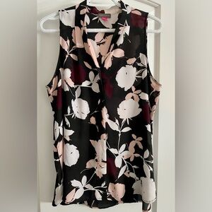Vince Camuto Black and White Floral Blouse